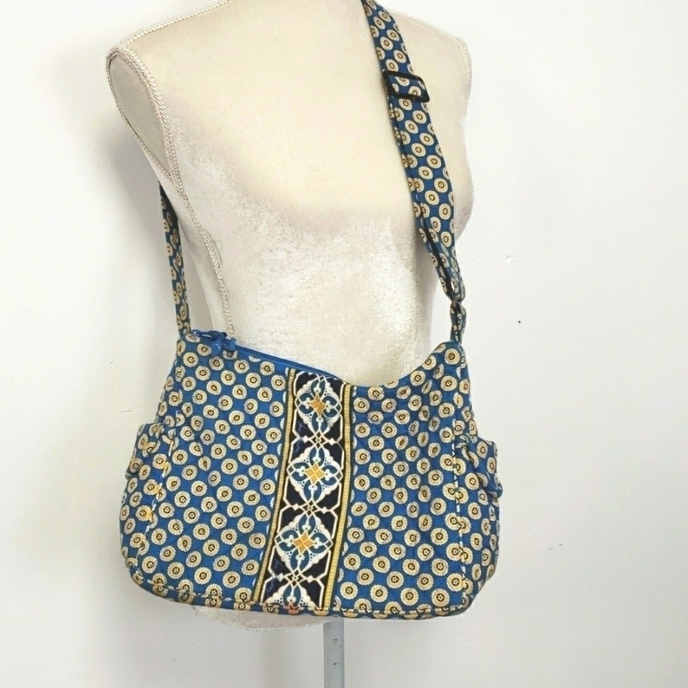 Vera Bradley Retired Riviera Blue 2008 Crossbody GUC